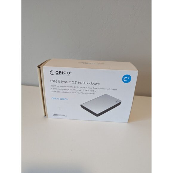 ORICO USB3.0 Type C 2.5" HDD Enclosure Tool-Free Aluminum Design For SATA Hard D - Picture 1 of 3